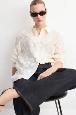 Wehkamp Mango blouse met textuur ecru aanbieding