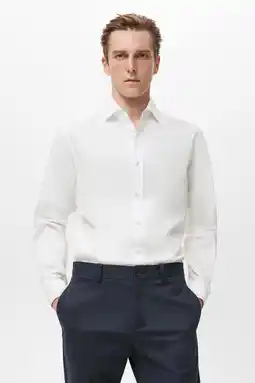 Wehkamp Mango Man slim zakelijk overhemd wit aanbieding