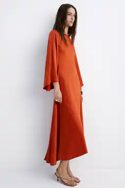 Wehkamp Mango midi jurk oranje aanbieding