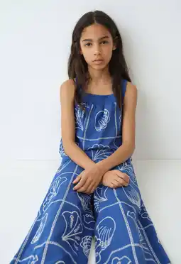 Wehkamp Mango Kids mouwloze top blauw aanbieding