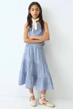 Wehkamp Mango Kids A-lijn rok blauw aanbieding