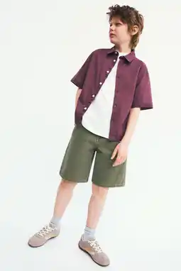 Wehkamp Mango Kids denim short kaki aanbieding