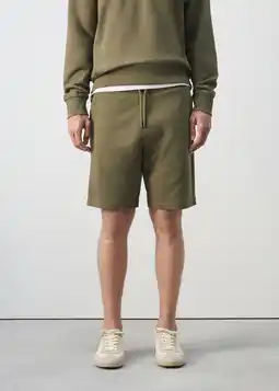 Wehkamp Mango Man regular sweatshort groen aanbieding