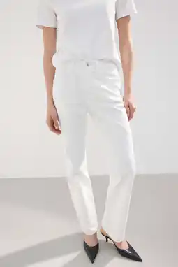 Wehkamp Mango straight leg jeans ecru aanbieding