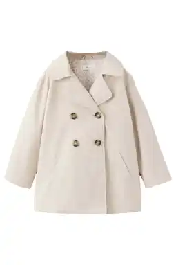 Wehkamp Mango Kids katoenen trenchcoat - beige aanbieding