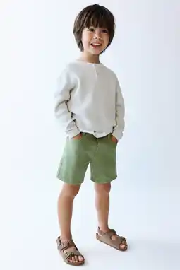Wehkamp Mango Kids denim short kaki aanbieding