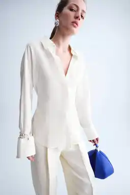 Wehkamp Mango blouse met linnen ecru aanbieding