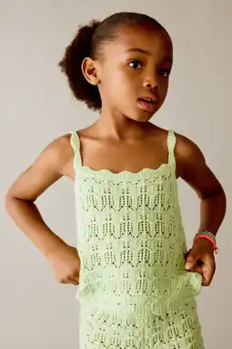 Wehkamp Mango Kids mouwloze top lichtgroen aanbieding
