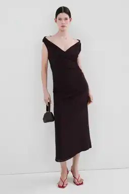Wehkamp Mango maxi jurk bruin aanbieding