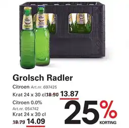 Sligro Grolsch Radler aanbieding