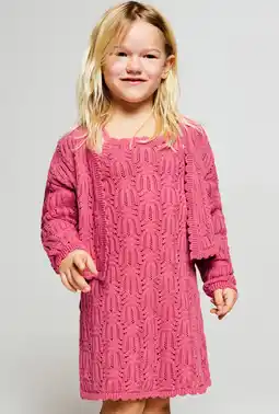 Wehkamp Mango Kids vest roze gebreid aanbieding