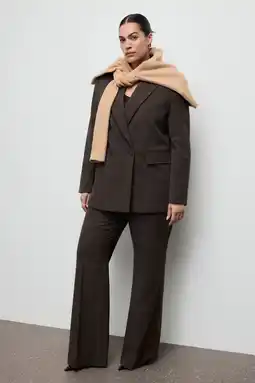 Wehkamp Mango blazer donkerbruin aanbieding