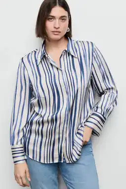 Wehkamp Mango gestreepte blouse ecru aanbieding