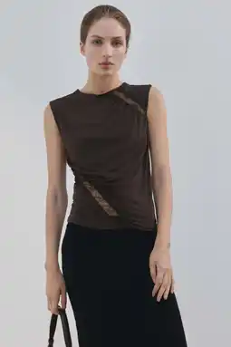 Wehkamp Mango top donkerbruin aanbieding