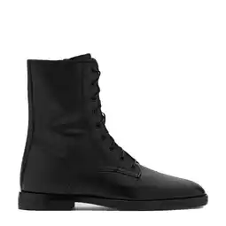 Wehkamp Mango leren veterboots zwart aanbieding