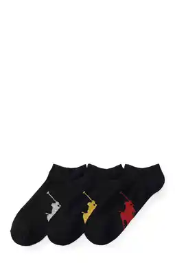 Wehkamp Ralph Lauren sneakersokken - zwart (set van 3) aanbieding