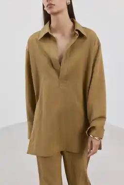 Wehkamp Mango blousetop oker aanbieding