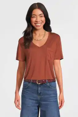 Wehkamp Anytime loose fit T-shirt met V-hals aanbieding