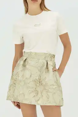 Wehkamp JOSH V korte rok met lurex beige aanbieding