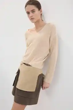 Wehkamp Mango gebreide trui beige aanbieding