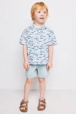Wehkamp Mango Kids casual overhemd lichtblauw aanbieding