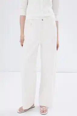 Wehkamp Mango wide leg jeans ecru aanbieding