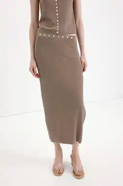 Wehkamp Mango midi rok bruin aanbieding
