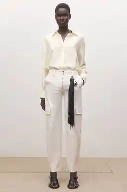 Wehkamp Mango zijden blouse lichtgeel aanbieding