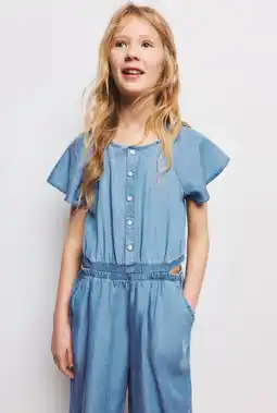 Wehkamp Mango Kids jumpsuit blauw aanbieding
