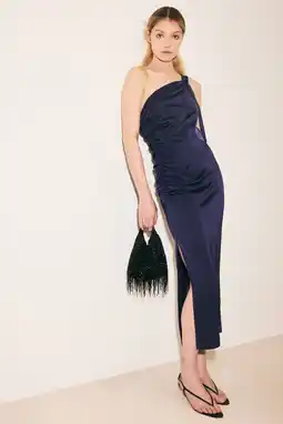 Wehkamp Mango midi jurk blauw aanbieding