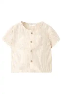 Wehkamp Mango Kids gestreept casual overhemd geel aanbieding