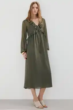 Wehkamp Mango maxi jurk kaki aanbieding
