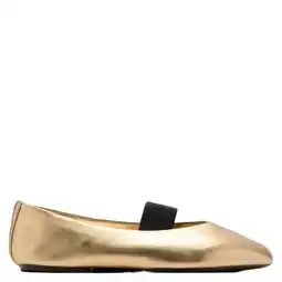 Wehkamp Mango leren ballerina's goud aanbieding