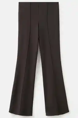 Wehkamp Mango straight highwaist broek donkerbruin aanbieding