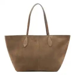 Wehkamp Mango suede shopper taupe aanbieding