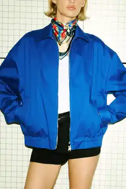 Wehkamp Mango katoenen zomerjas - blauw aanbieding