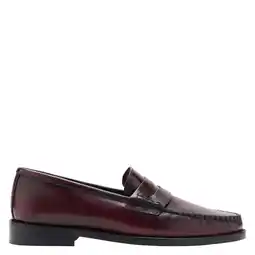 Wehkamp Mango leren loafers bordeaux aanbieding