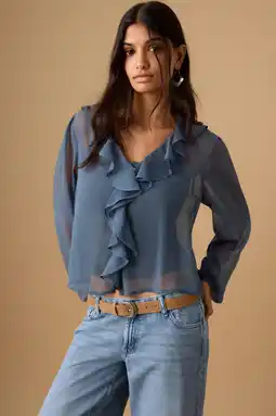 Wehkamp MANGO TEEN blousetop blauw aanbieding