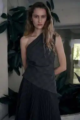 Wehkamp Mango geruit asymmetrische top grijs aanbieding