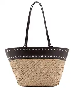 Wehkamp Mango shopper van raffia bruin aanbieding
