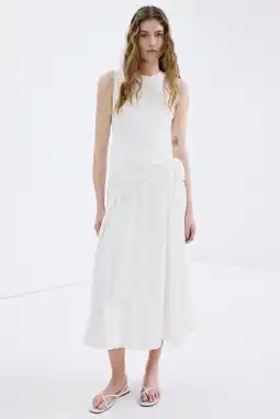 Wehkamp Mango midi jurk broderie ecru aanbieding