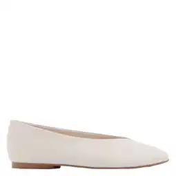 Wehkamp Mango Kids imitatieleren leren ballerina's naturel wit aanbieding