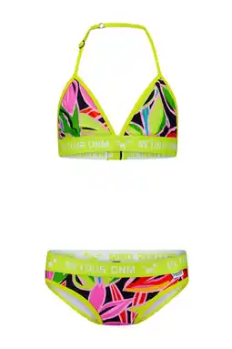 Wehkamp Retour Jeans triangel bikini Noa limegroen/roze aanbieding