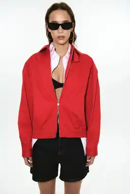 Wehkamp Mango katoenen zomerjas - rood aanbieding