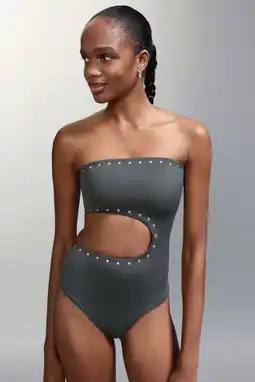 Wehkamp MANGO TEEN cut out badpak antraciet aanbieding