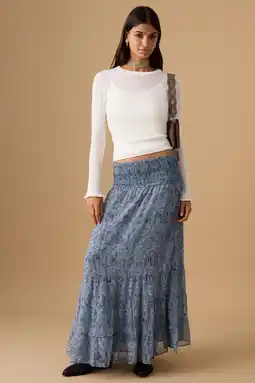 Wehkamp MANGO TEEN maxi rok blauw aanbieding