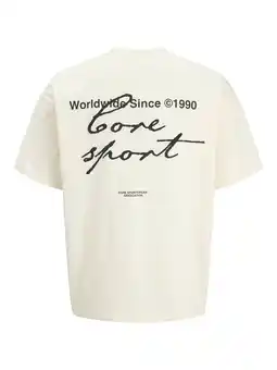 Wehkamp JACK & JONES JUNIOR T-shirt met backprint ecru aanbieding