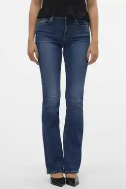 Wehkamp VERO MODA flared jeans VMFLASH dark blue denim aanbieding