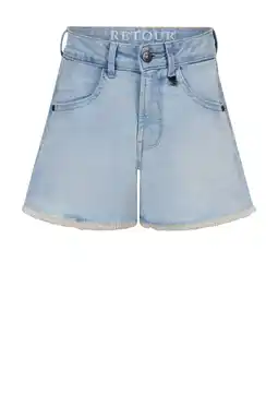Wehkamp Retour Jeans denim loose short light blue denim aanbieding