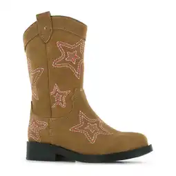 Wehkamp Shoesme suède cowboylaarzen cognac/roze aanbieding